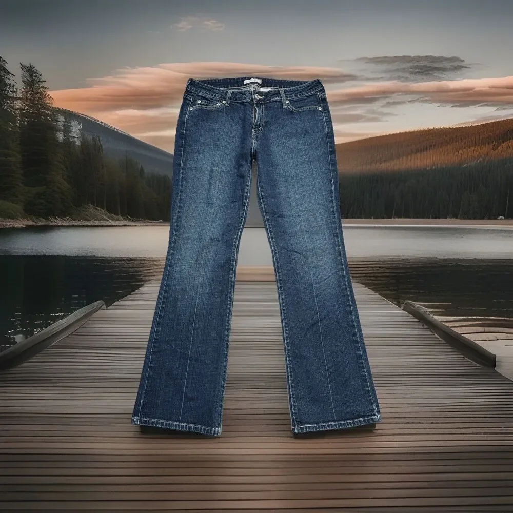 Y2K Levis 545 Low Bootcut Jeans 10/12 (32x30) Blue Denim Stretch Womens